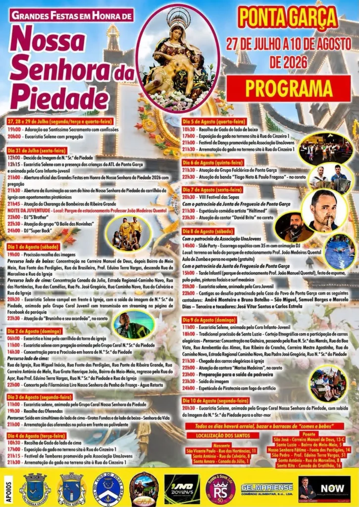 Festas da Ponta Garça (Senhora da Piedade) 2026