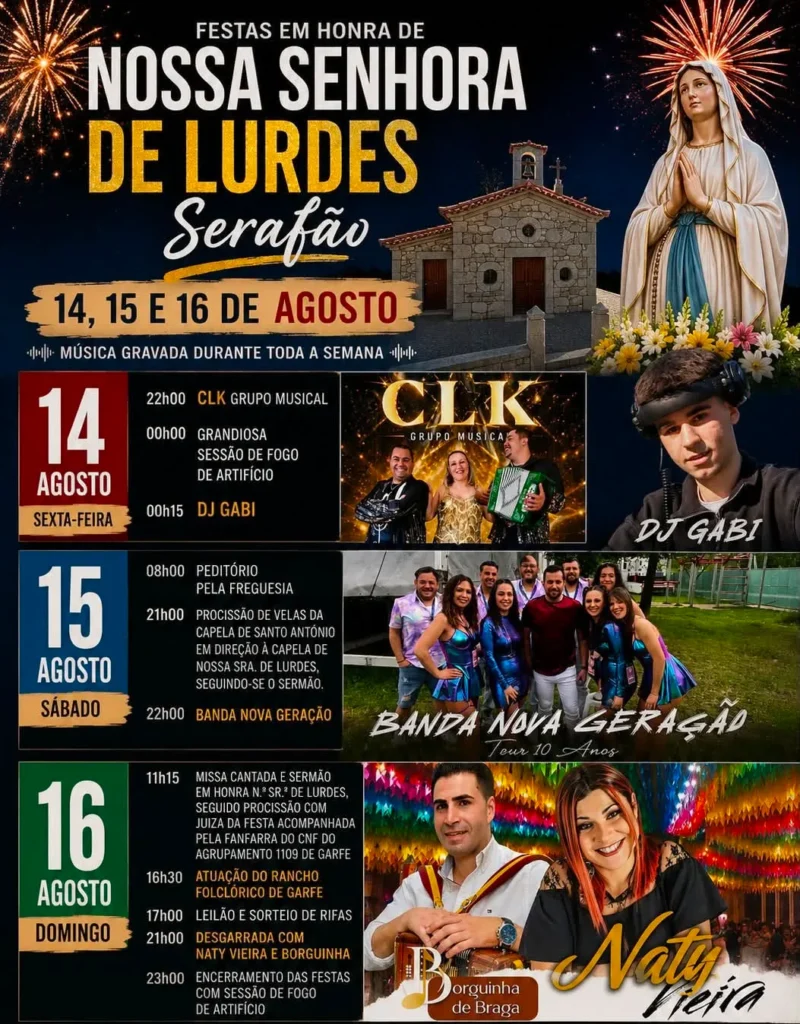 Festas de Serafão (Senhora de Lurdes) 2026