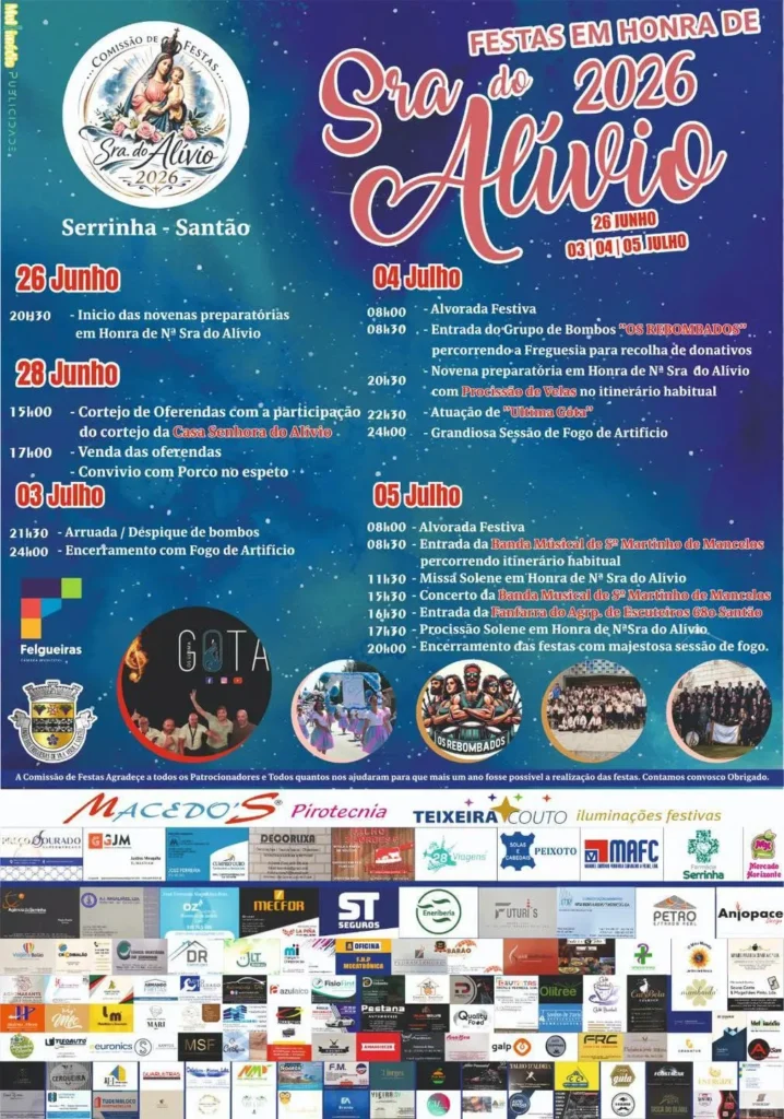 Festas de Serrinha, Santão (Senhora do Alívio) 2026