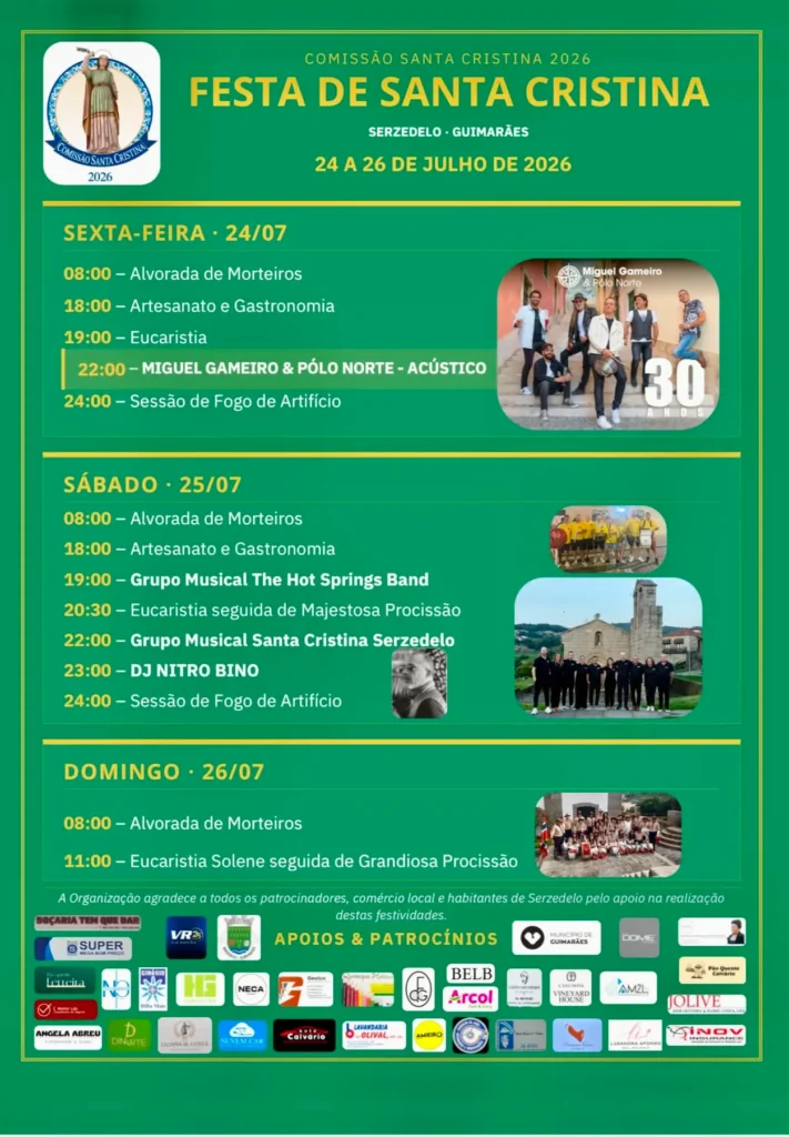 Festas de Serzedelo, Guimarães 2026