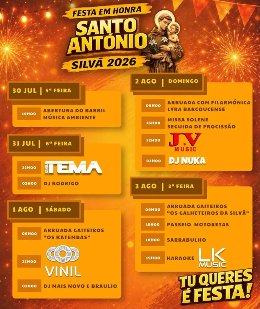 Festas de Silvã (Santo António) 2026