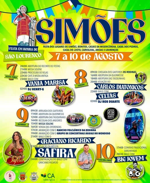 Festas de Simões, Soure (São Lourenço) 2026