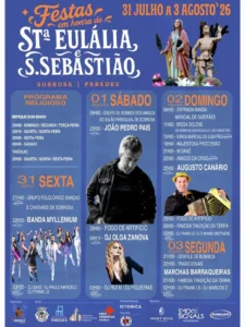 Festas de Sobrosa, Paredes (Santa Eulália) 2026