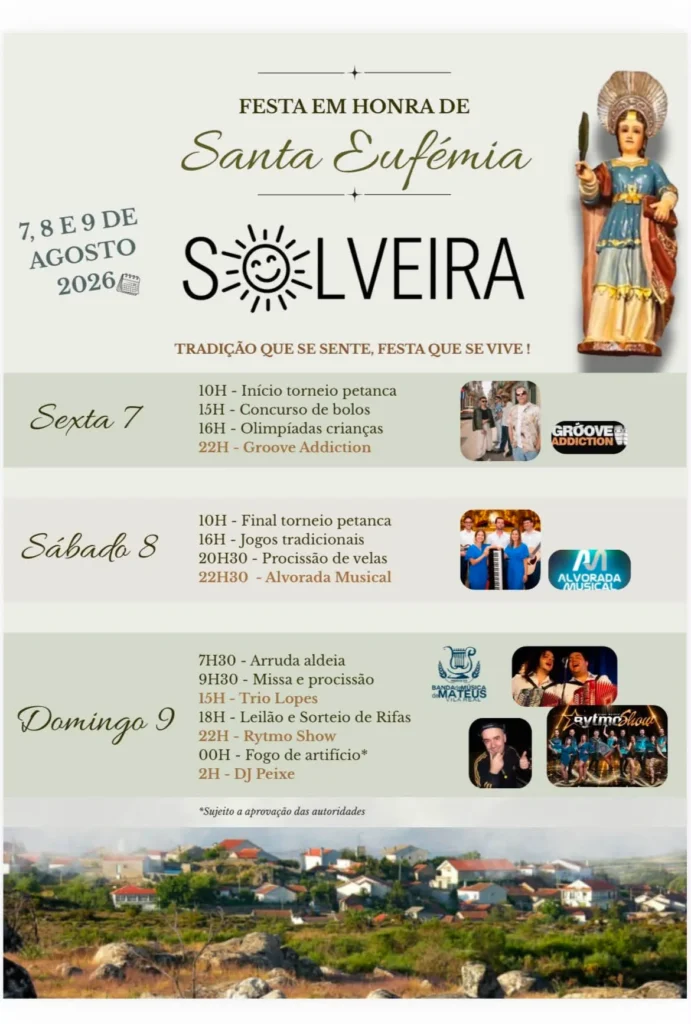Festas de Solveira, Montalegre (Santa Eufémia) 2026