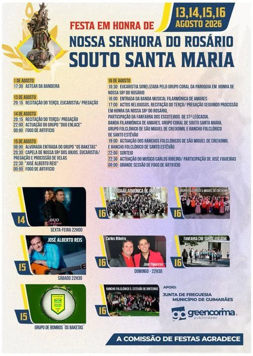 Festas de Souto Santa Maria (Senhora do Rosário) 2026