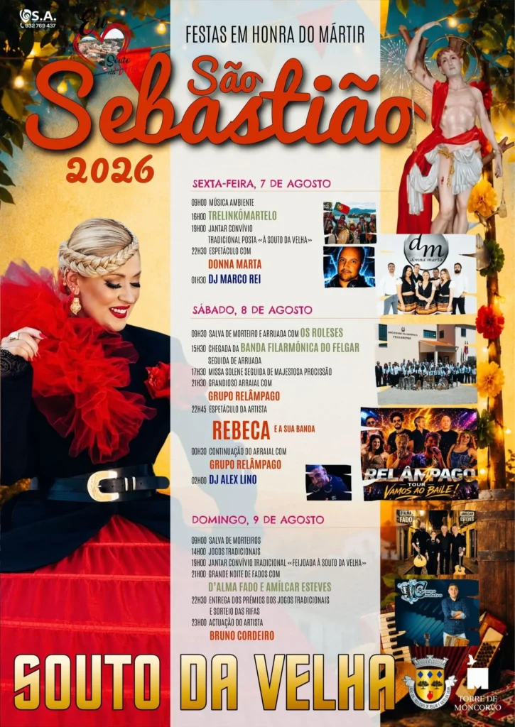 Festas de Souto da Velha (São Sebastião) 2026