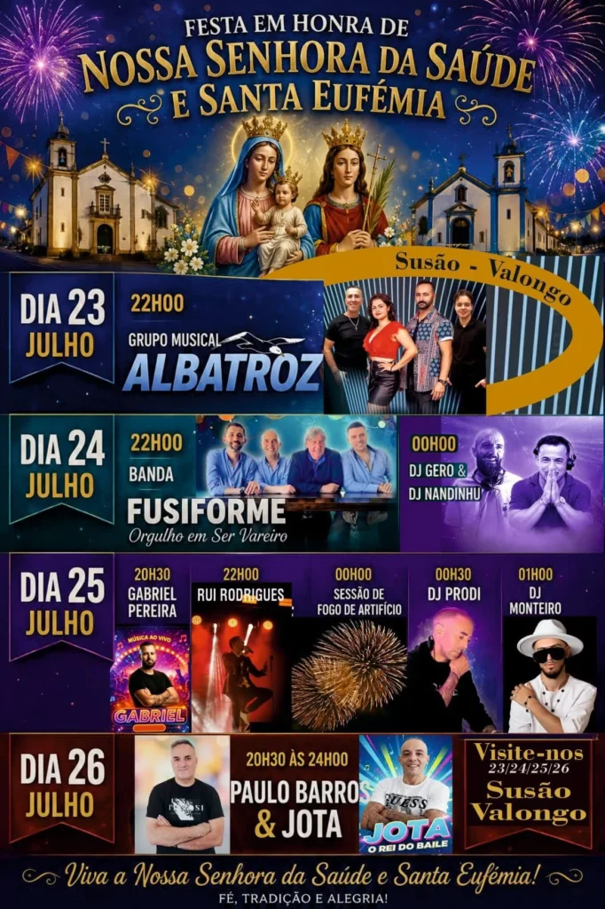 Festas de Susão, Valongo (Senhora da Saúde) 2026