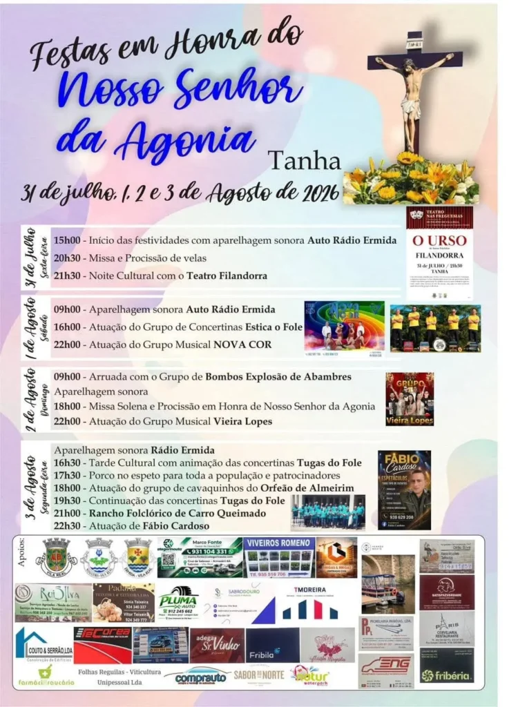Festas de Tanha (Senhor da Agonia) 2026