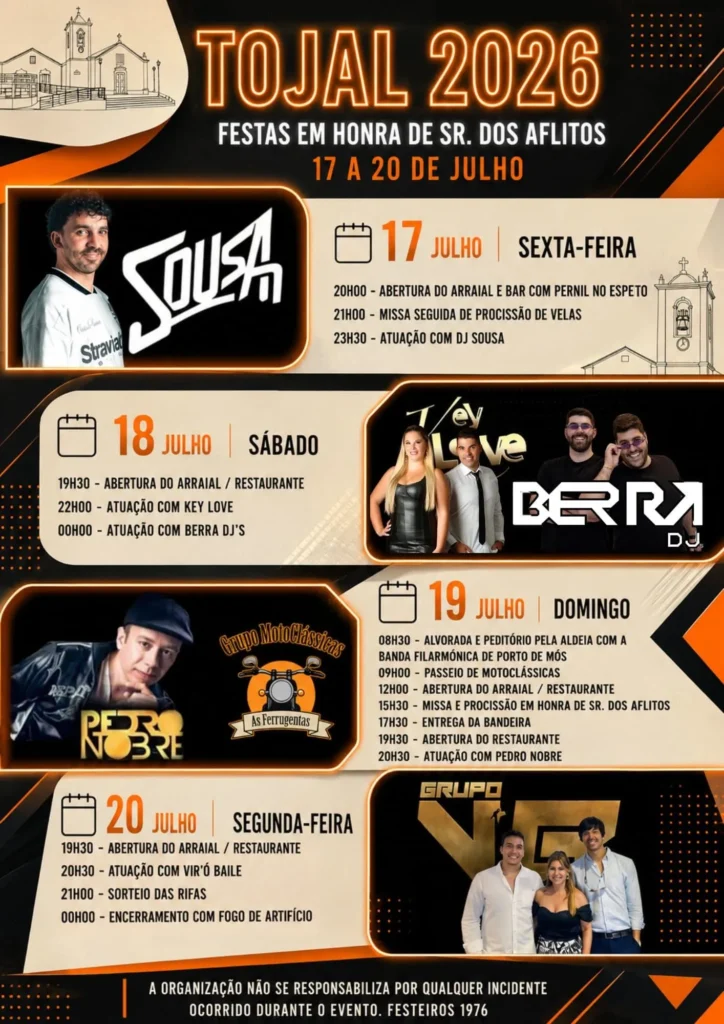 Festas de Tojal (Senhor dos Aflitos) 2026