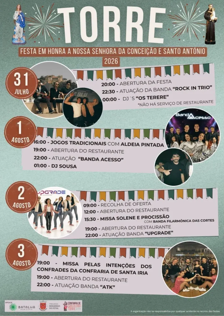 Festas de Torre, Batalha (Senhora da Conceição) 2026