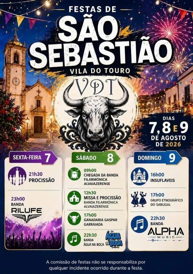 Festas da Vila do Touro (São Sebastião) 2026