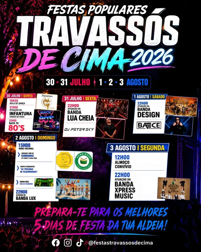 Festas de Travassós de Cima 2026