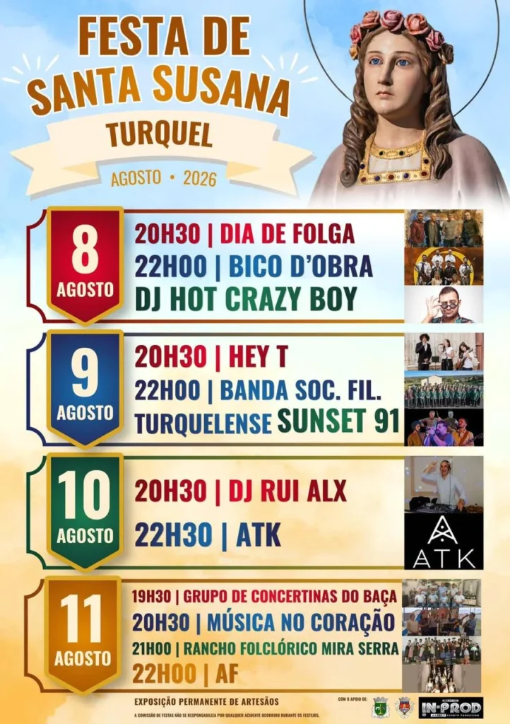 Festas de Turquel (Santa Susana) 2026