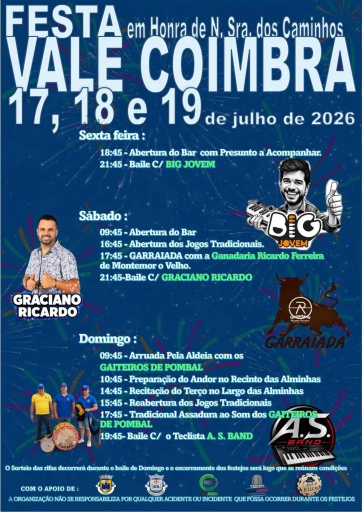 Festas de Vale Coimbra (Senhora dos Caminhos) 2026