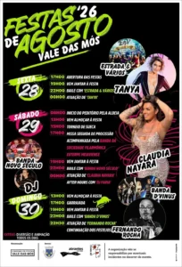 Festas de Vale das Mós (Agosto) 2026