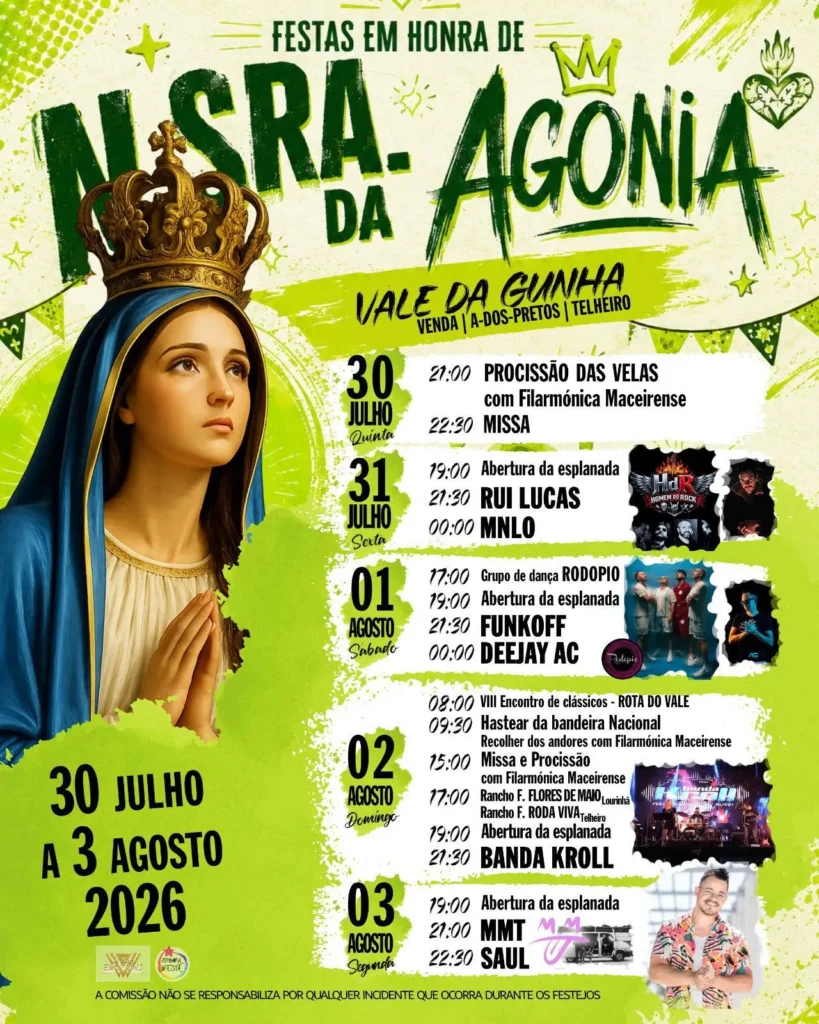 Festas de Vale da Gunha (Senhora da Agonia) 2026