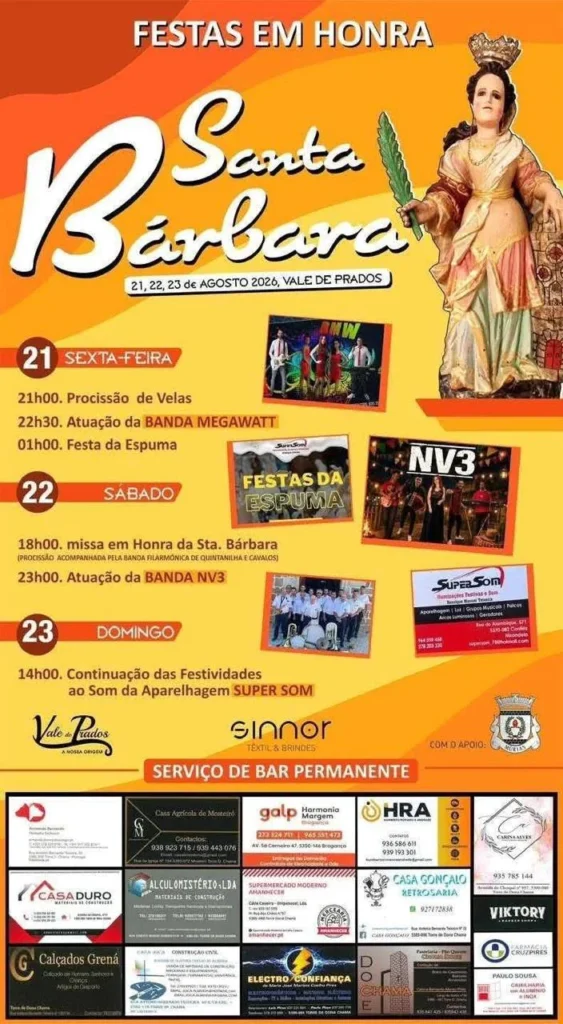 Festas de Vale de Prados (Santa Bárbara) 2026