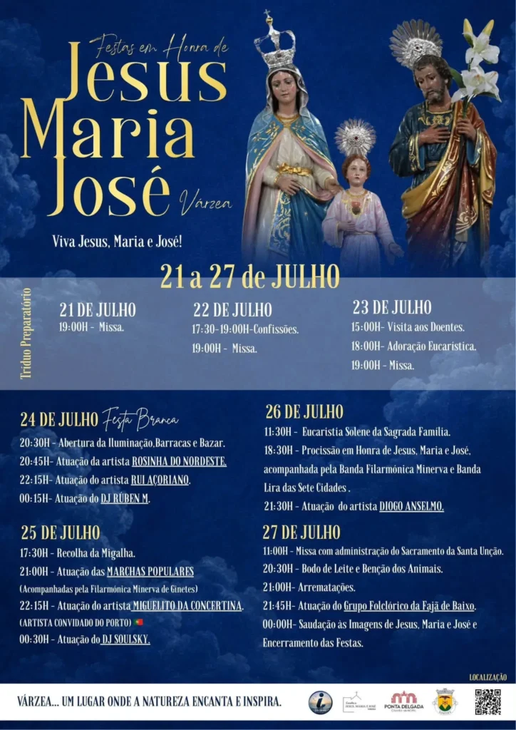 Festas de Várzea, Ponta Delgada (Jesus, Maria e José) 2026