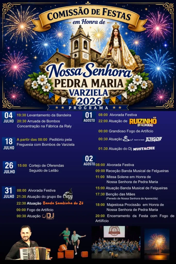 Festas de Varziela (Senhora Pedra Maria) 2026