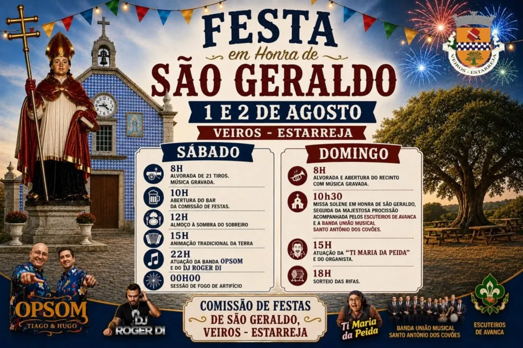 Festas de Veiros, Estarreja (São Geraldo) 2026