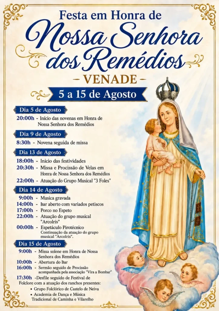 Festas de Venade (Senhora dos Remédios) 2026