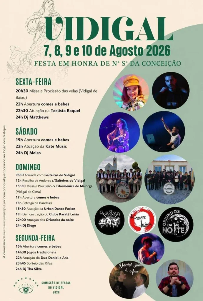 Festas de Vidigal (Senhora da Conceição) 2026