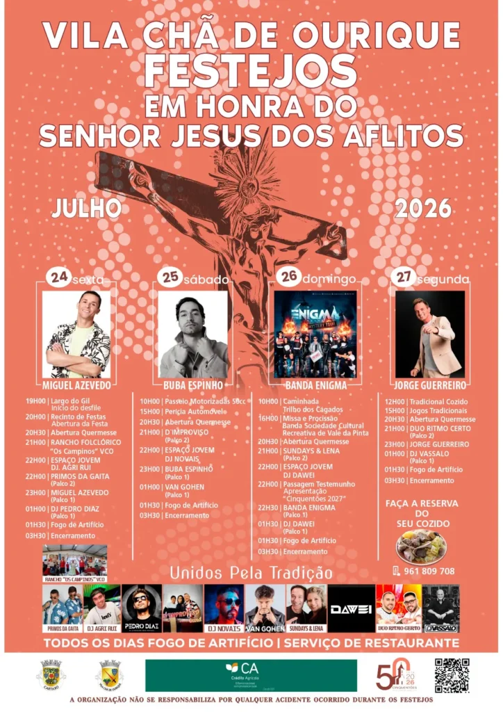 Festas de Vila Chã de Ourique (Senhora Jesus dos Aflitos) 2026