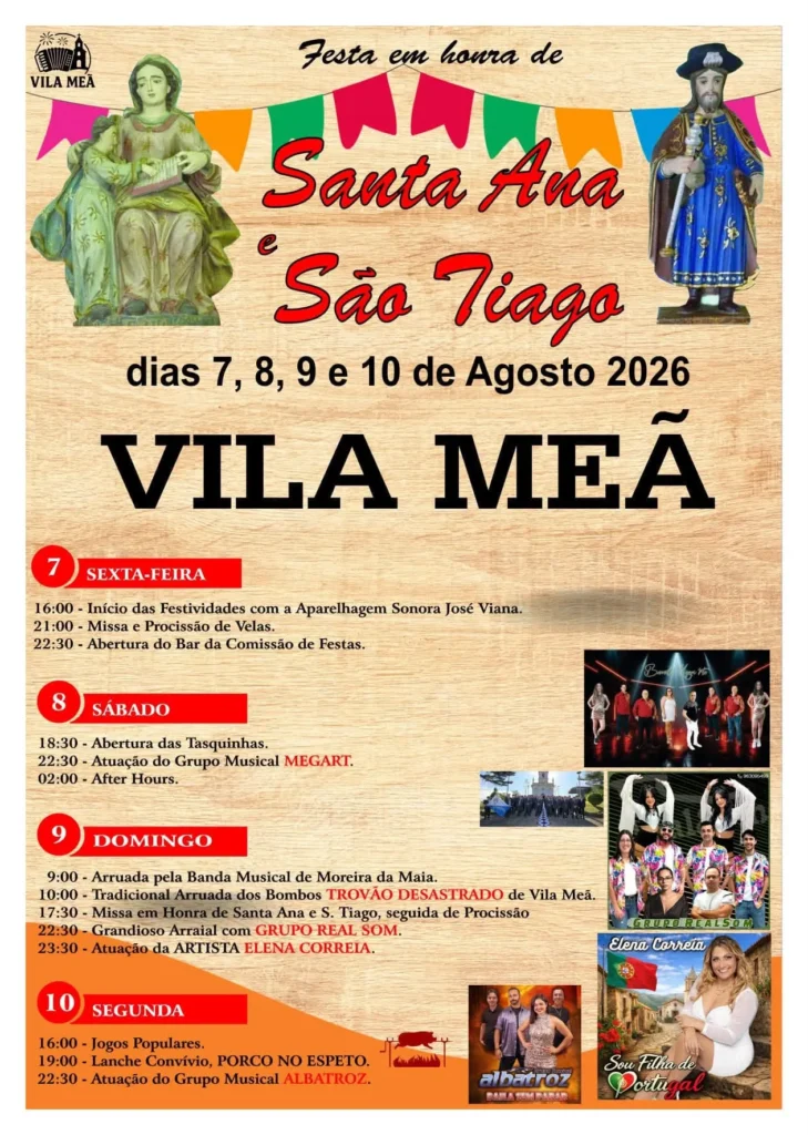 Festas de Vila Meã, Bornes de Aguiar (Santa Ana) 2026