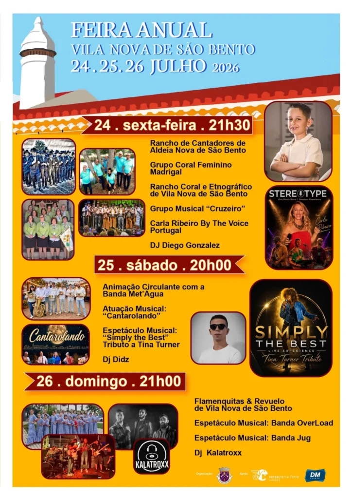 Festas de Vila Nova de São Bento 2026