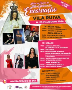 Festas de Vila Ruiva, Cuba (Senhora da Encarnação) 2026