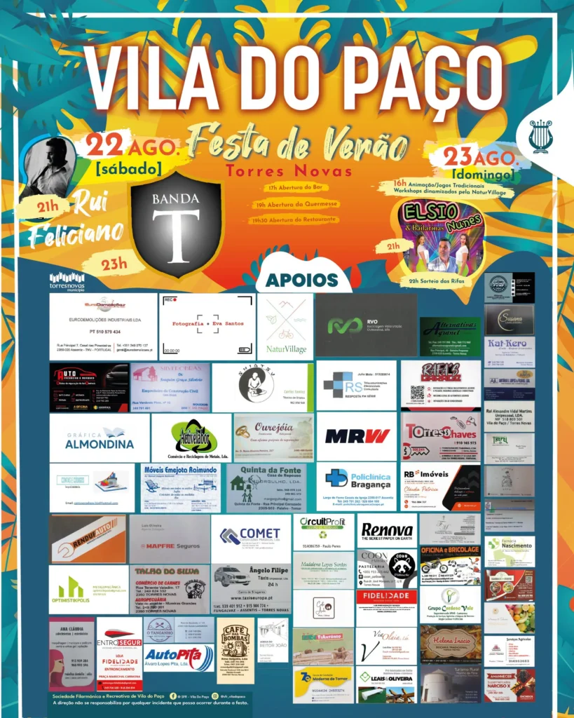 Festas de Vila do Paço, Torres Novas (Verão) 2026