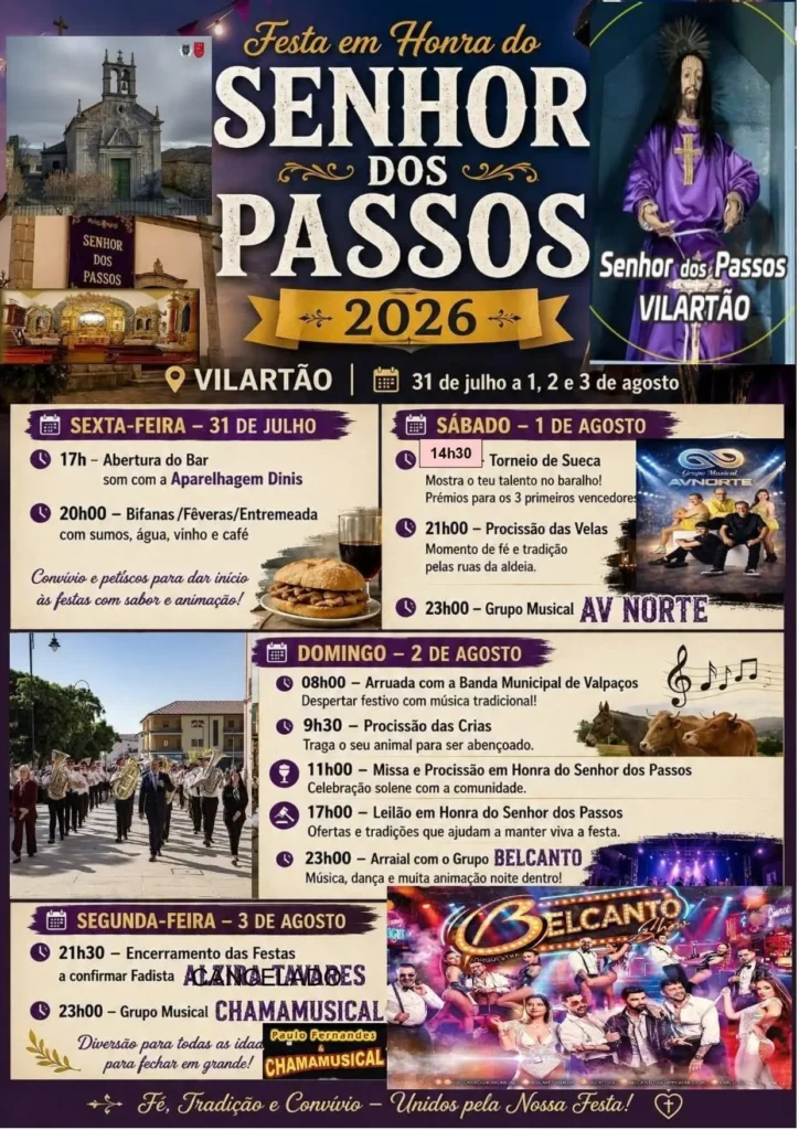 Festas de Vilartão (Senhor dos Passos) 2026