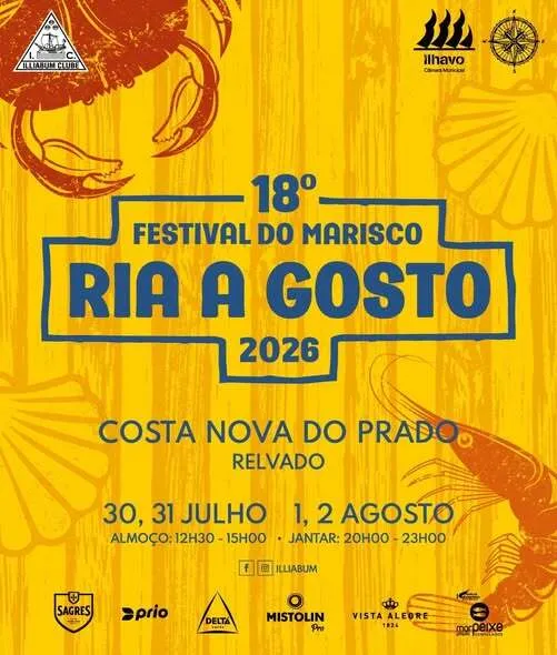 Festival do Marisco 2026 em Costa Nova