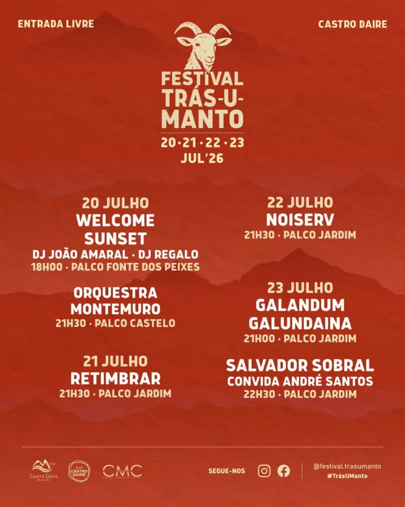 Festival Trás-U-Manto 2026 em Castro Daire