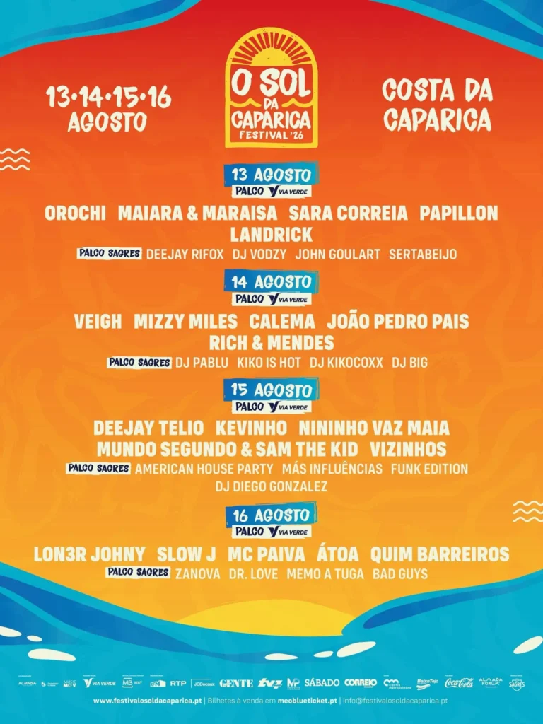 Festival Sol da Caparica 2026 em Almada