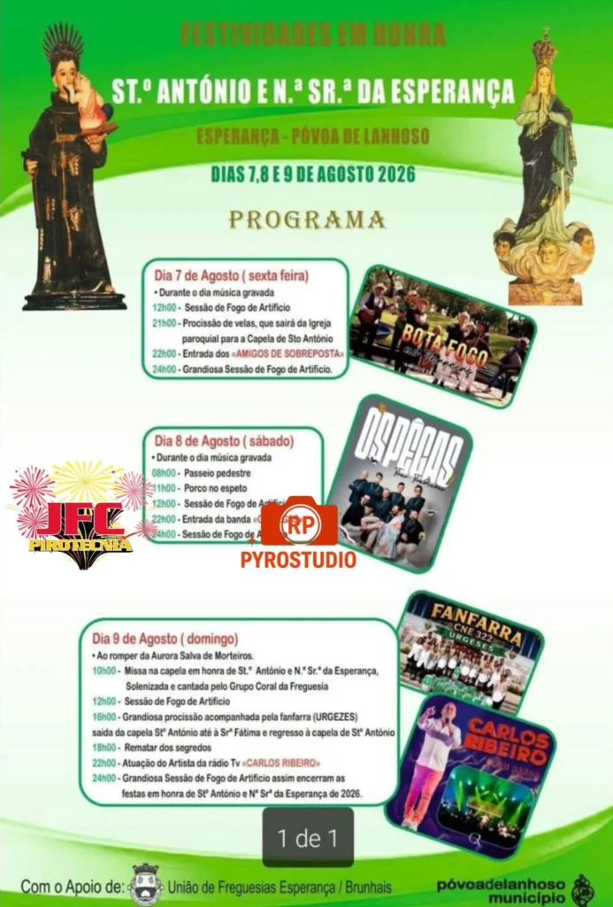 Festas de Esperança, Póvoa de Lanhoso (Santo António) 2026