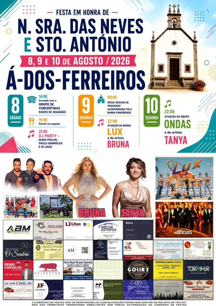 Festas de Á-dos-Ferreiros (Senhora das Neves) 2026