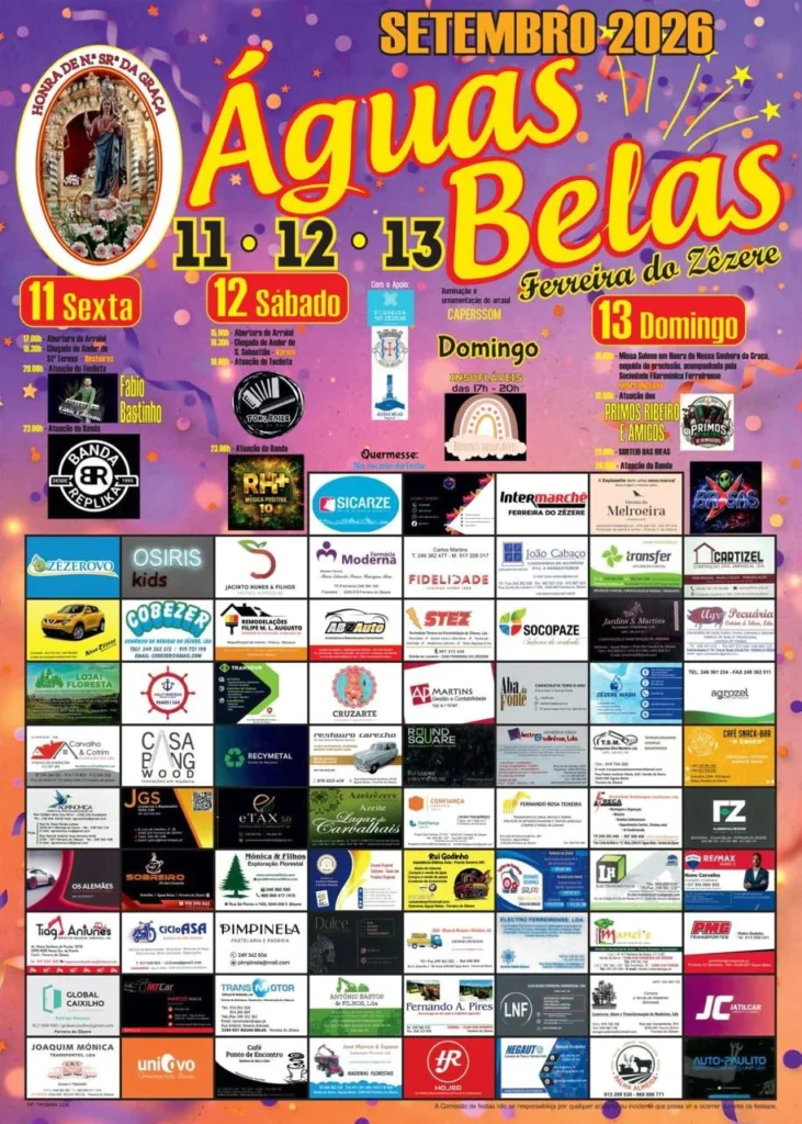 Festas de Águas Belas, Ferreira do Zêzere (Senhora da Graça) 2026