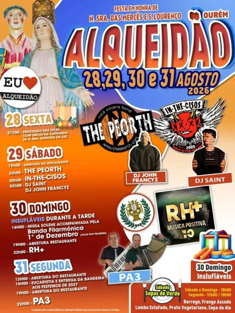 Festas de Alqueidão, Ourém (Senhora das Mercês) 2026