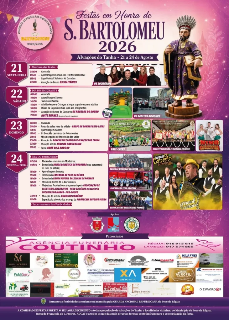 Festas de Alvações do Tanha (São Bartolomeu) 2026