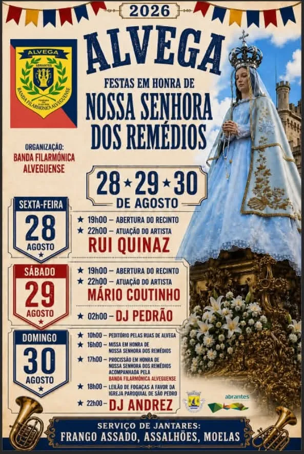 Festas de Alvega, Abrantes (Senhora dos Remédios) 2026
