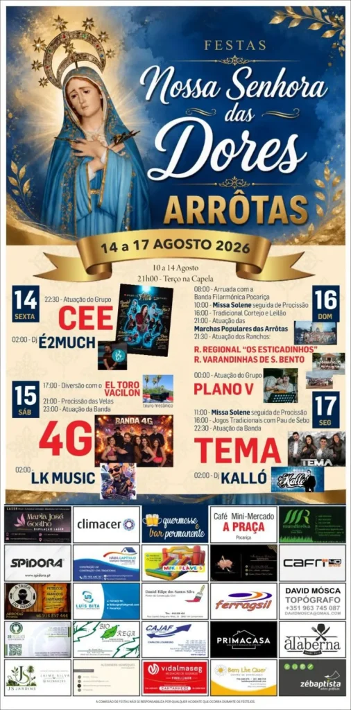 Festas de Arrôtas (Senhora das Dores) 2026