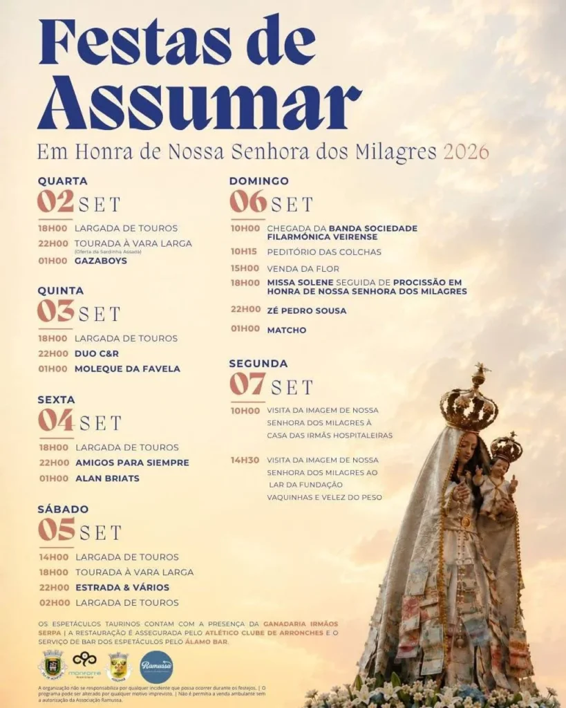 Festas de Assumar (Senhora dos Milagres) 2026