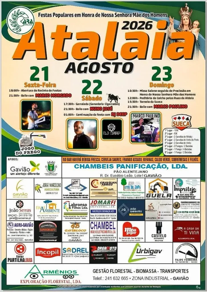 Festas de Atalaia, Gavião (Senhora Mãe dos Homens) 2026