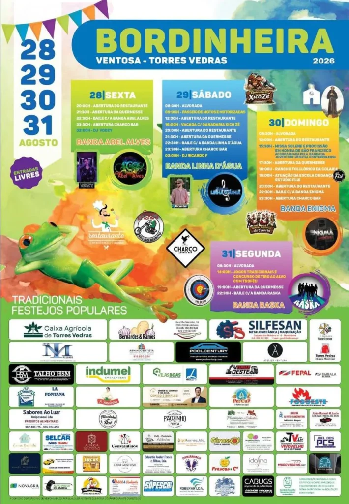 Festas da Bordinheira, Torres Vedras 2026