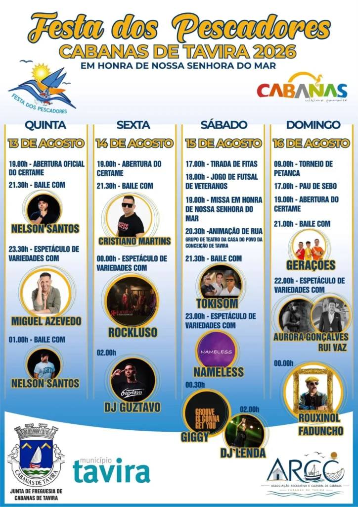 Festas de Cabanas de Tavira (Senhor do Mar) 2026