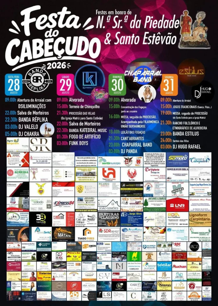 Festas de Cabeçudo (Senhora da Piedade) 2026