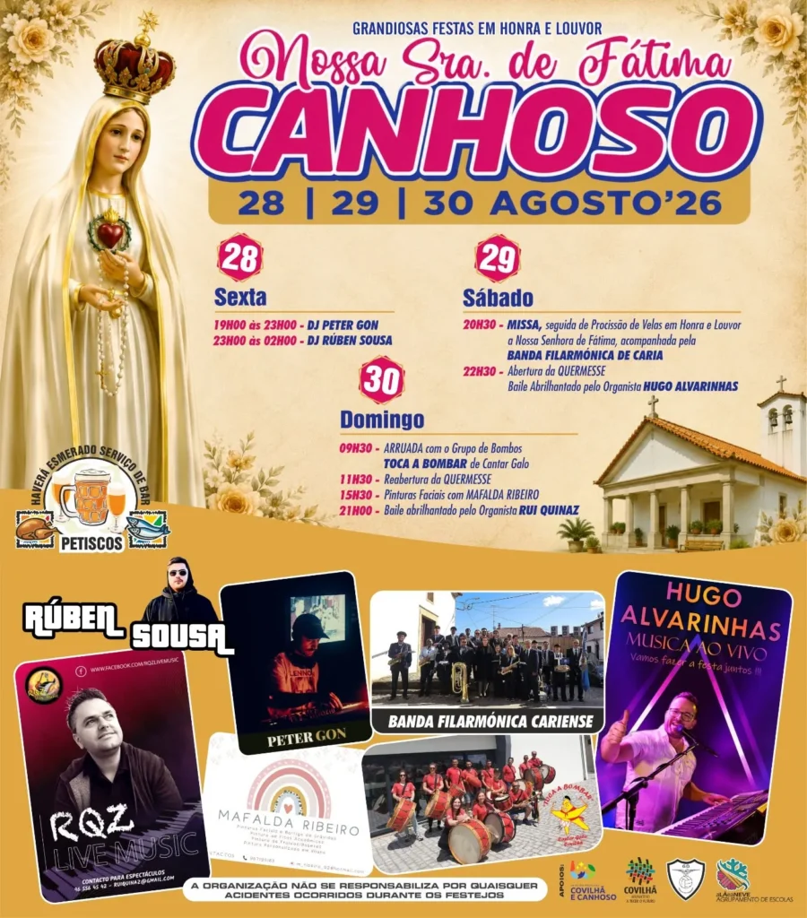Festas de Canhoso (Senhora de Fátima) 2026