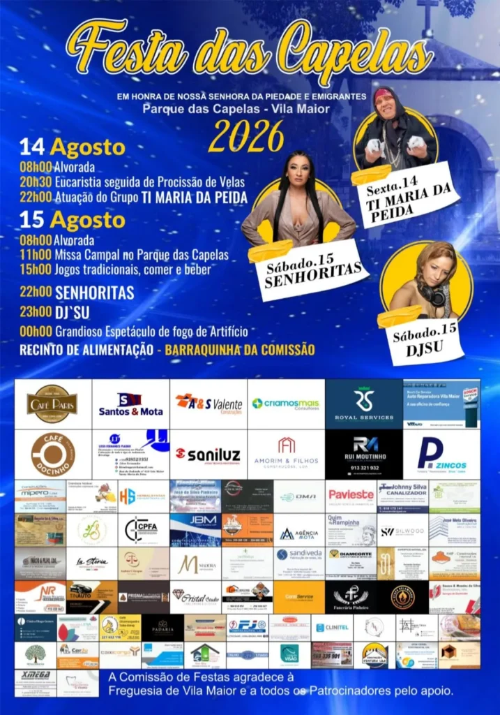Festas de Capelas, Vila Maior 2026