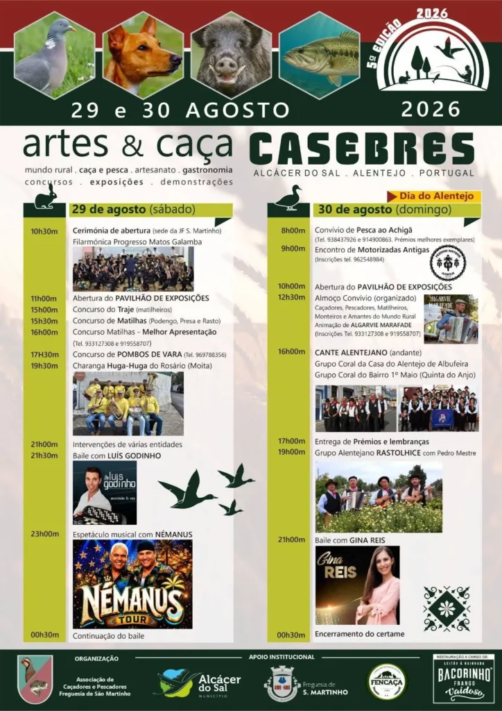 Festas de Casebres, Alcácer do Sal 2026
